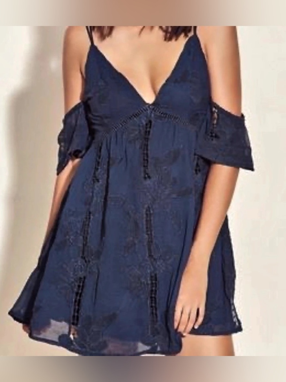 Lovers + Friends Wishful Dress Floral Mini Dress in Blue Size Small NWT